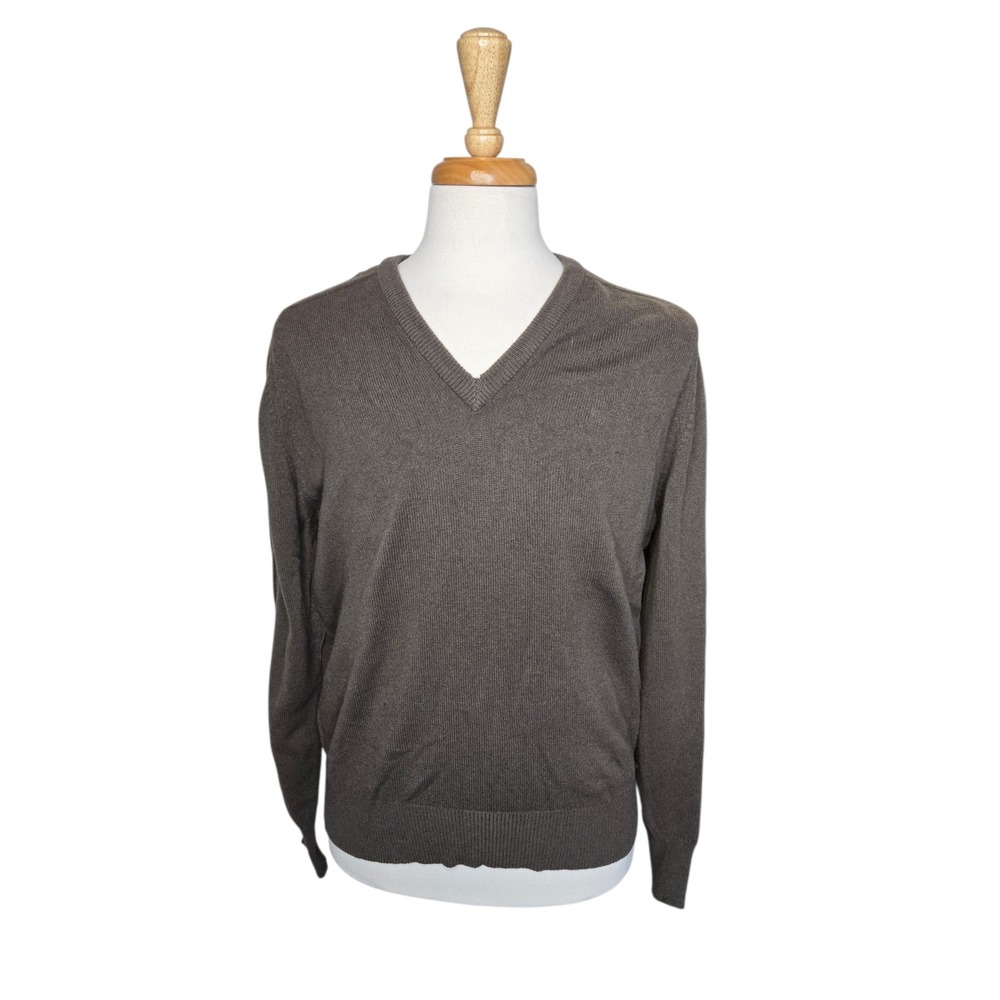 Vintage Alan Paine Classic Lambswool V Neck Golf Sweater Made In England XL